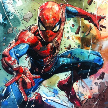 spider man schilderij 